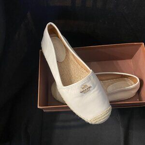 Coach Rhodelle espadrille Leather flats Cream Leather